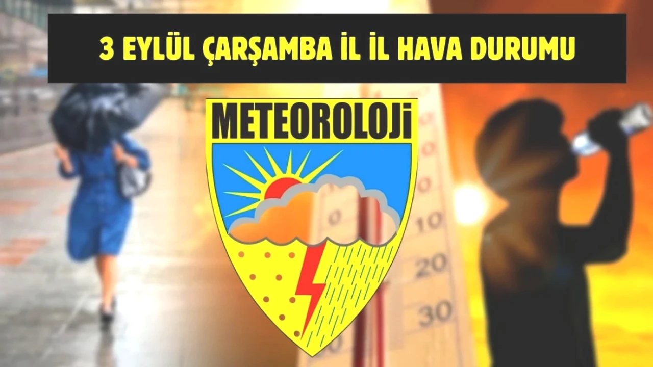 Türkiye Genelinde Hava Durumu Alarmı! 3 Eylül İl İl Güncel Tahminler Burada